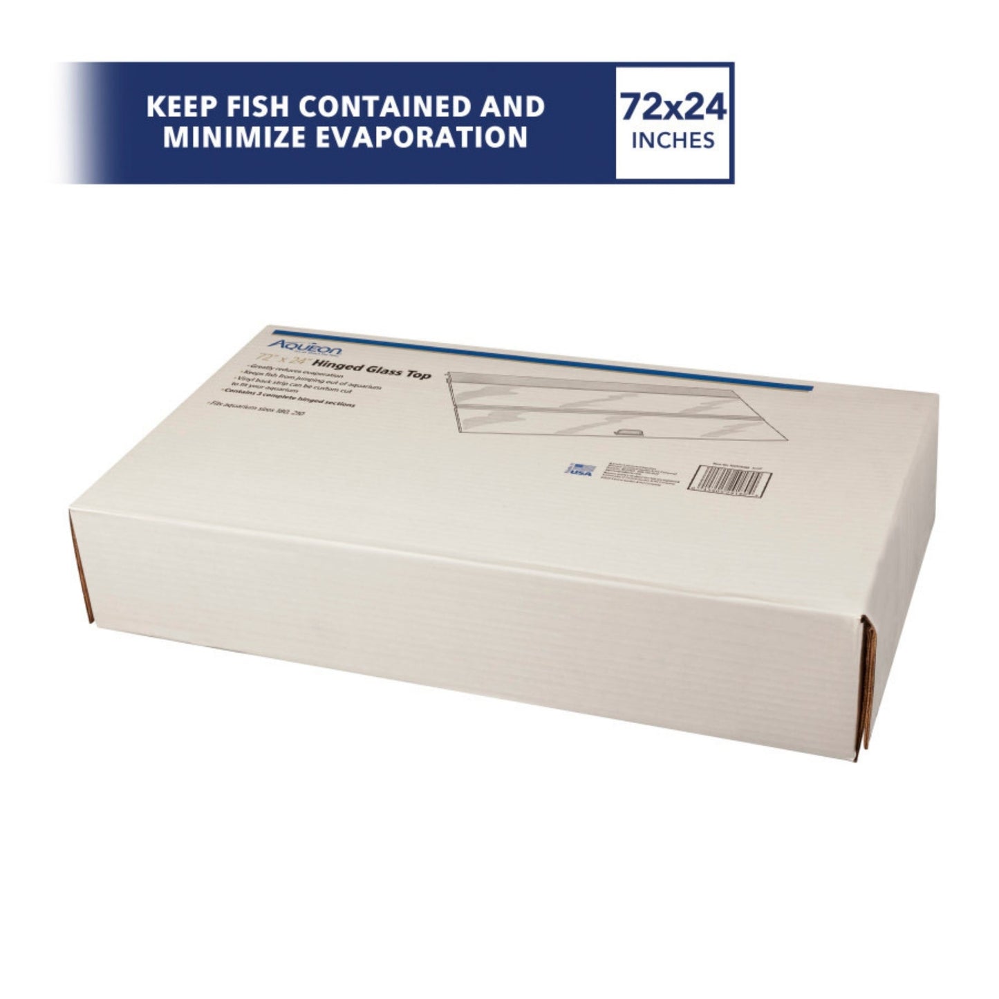 Aqueon Hinged Glass Tops 2 Pack, 1ea/72 X 24in.