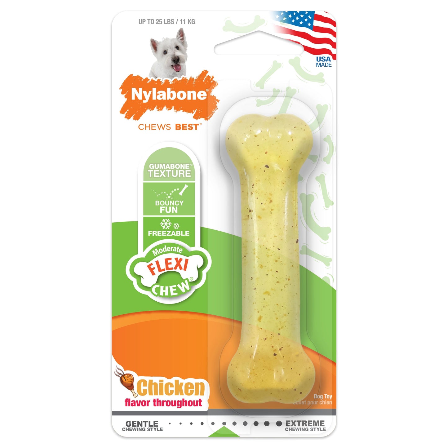 Nylabone Moderate Chew Chicken Chew Toy Chicken, 1ea/SMall/Regular Up To 25 Ibs. 1 ct
