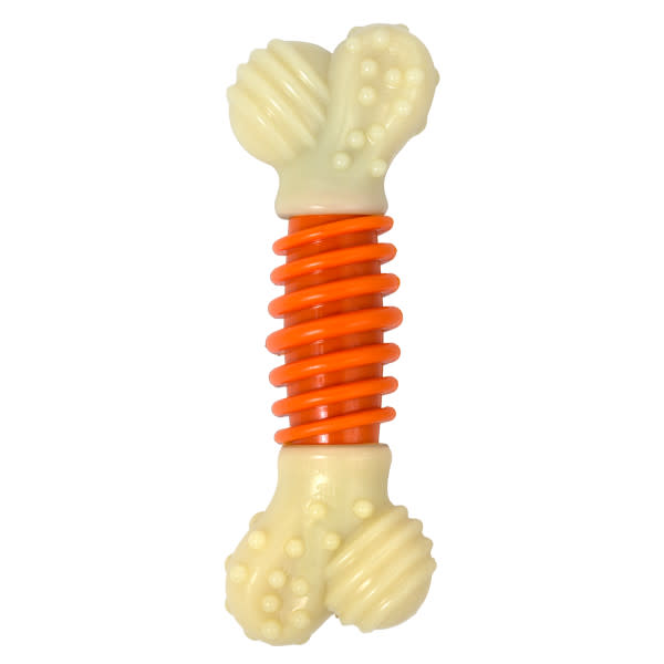 Nylabone PRO Action Dental Power Chew Durable Dog Toy Bacon, Orange, 1ea/Medium/Wolf Up To 35 Lbs. 1 ct