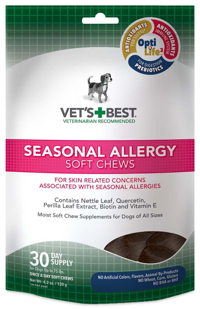 Vet's Best Seasonal Allergy Soft Chews Dog Supplement 30ct