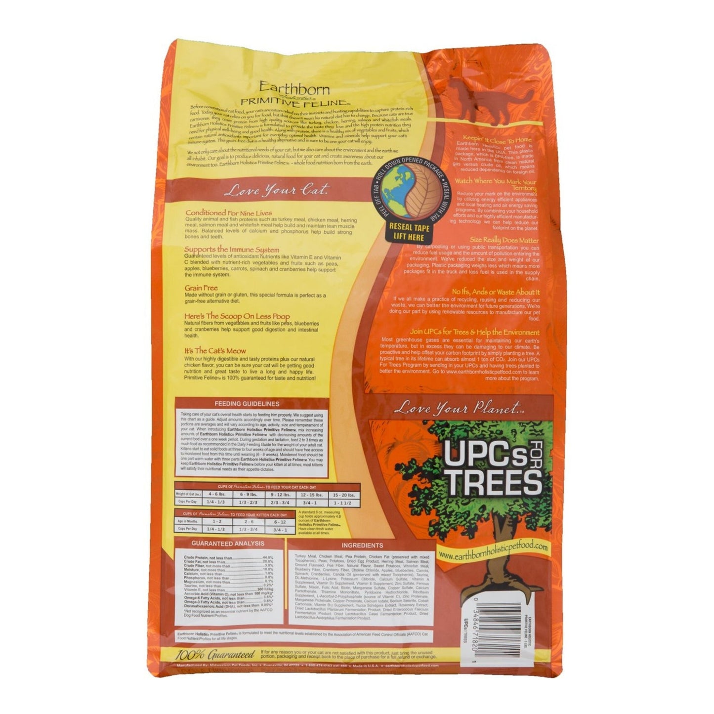 Earthborn Holistic Primitive Feline Grain Free Dry Cat Food 5lb