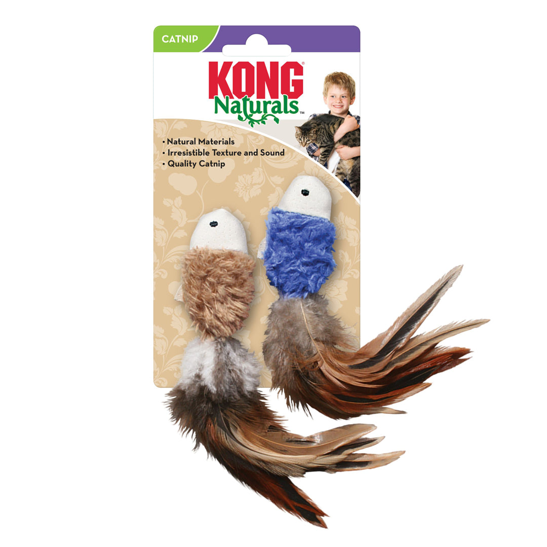 KONG Naturals Crinkle Fish Cat Toy 2pk