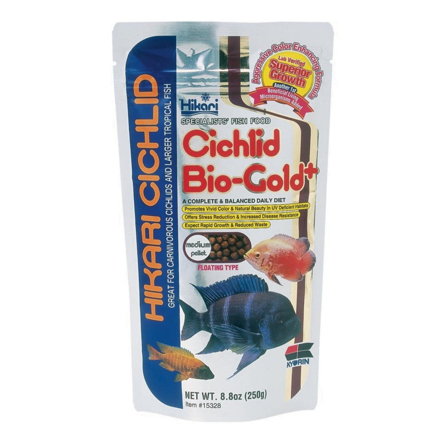 Hikari USA Cichlid BioGold Pellet Fish Food 1ea/8.8 oz, MD