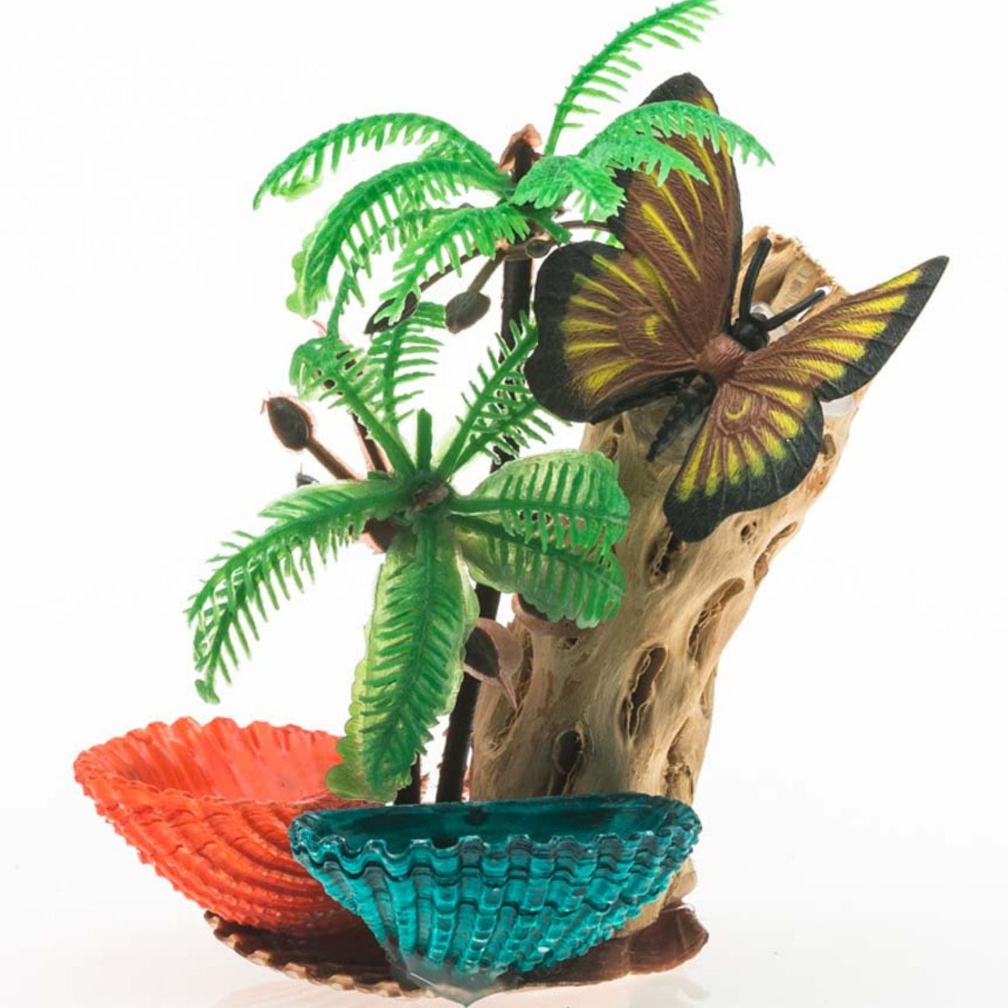 Florida Marine Research Colored Shellfeeder Stand with Palm Tree Multi-Color 1ea