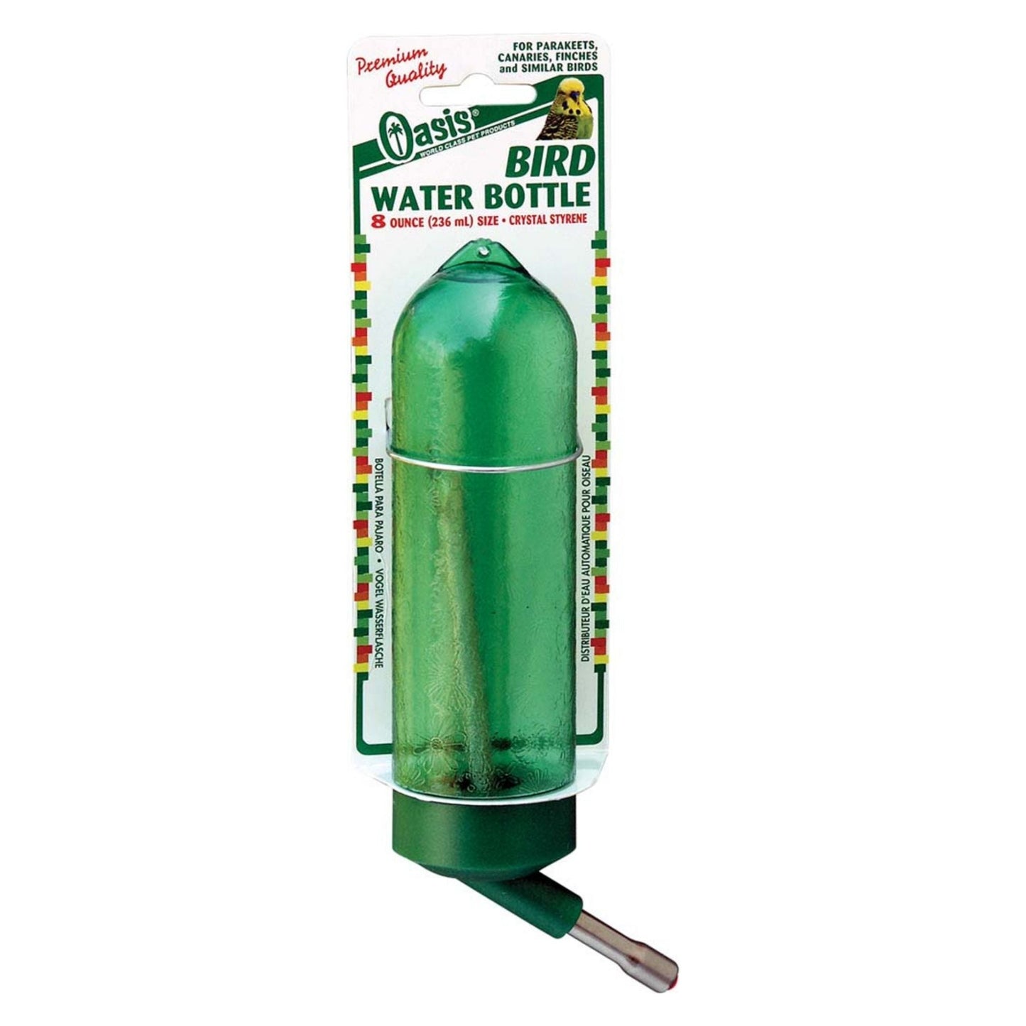 Oasis Bird Water Bottle Green 1ea/8oz.