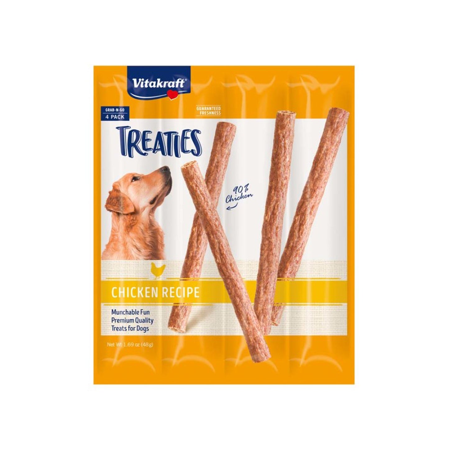 Vitakraft Treaties Smoked Chicken Recipe Dog Treat 4pk