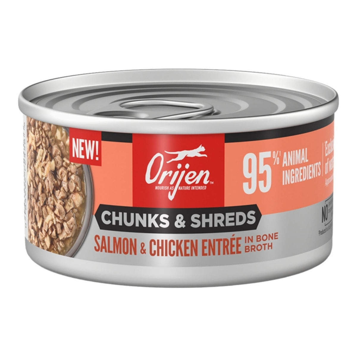 Orijen Cat Grain Free Chunks And Shreds Salmon & Chicken 3oz. (Case of 24)