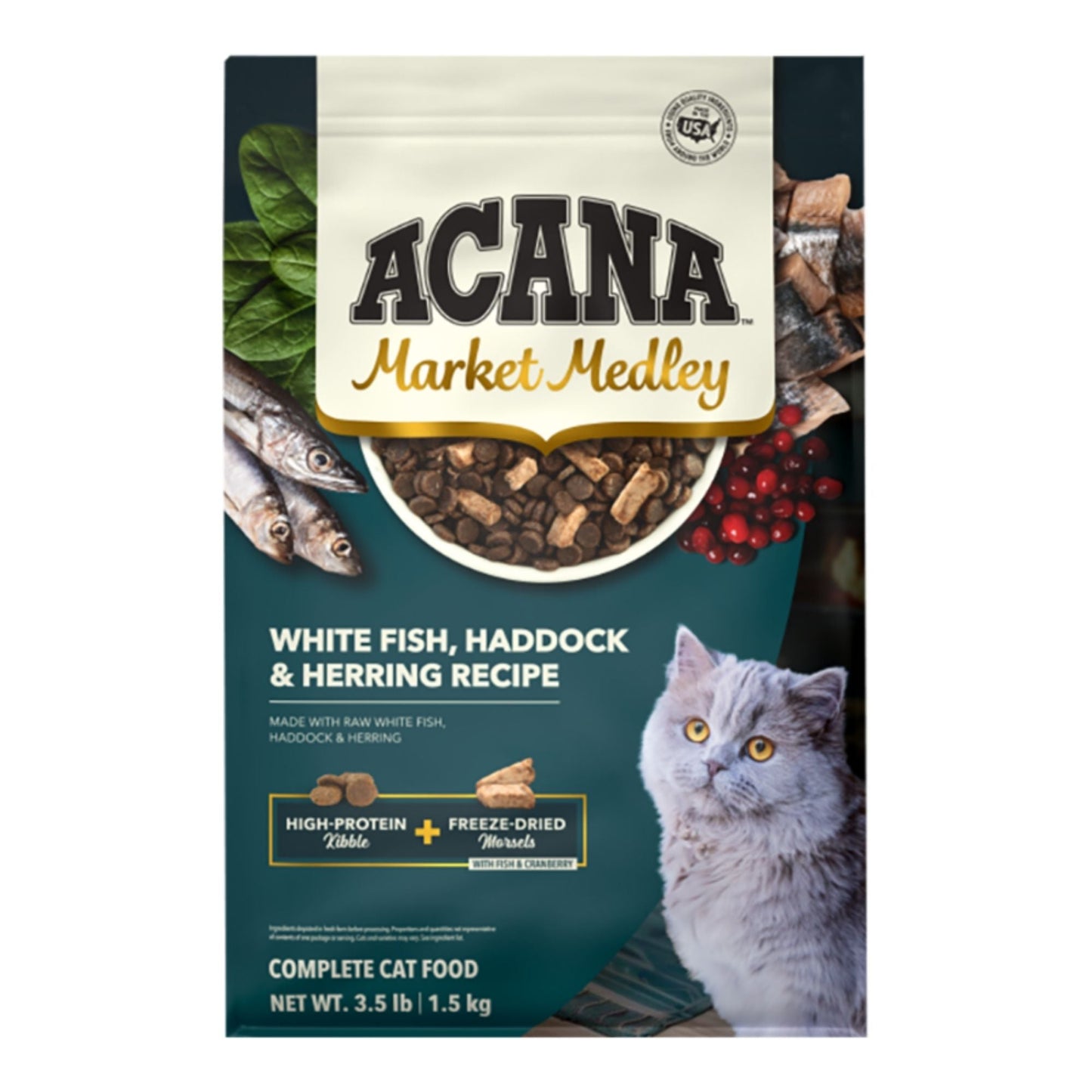 Acana Cat Market Medley Grain Free Fish + Freeze-Dried Fish Morsels 3.5Lbs