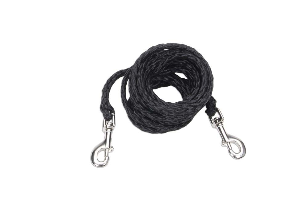 Coastal Poly Big Dog Tie Out Black, 1ea/3/8 In X 20 ft