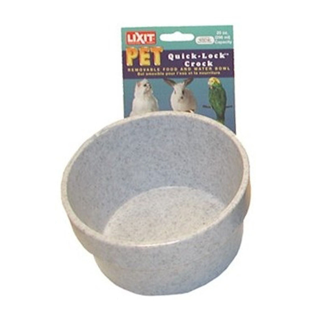 Lixit Quick Lock Crock Granite 1ea/20oz.