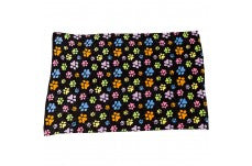 Ethical Snuggler Rainbow Pawprnt Blanket Black 40X60