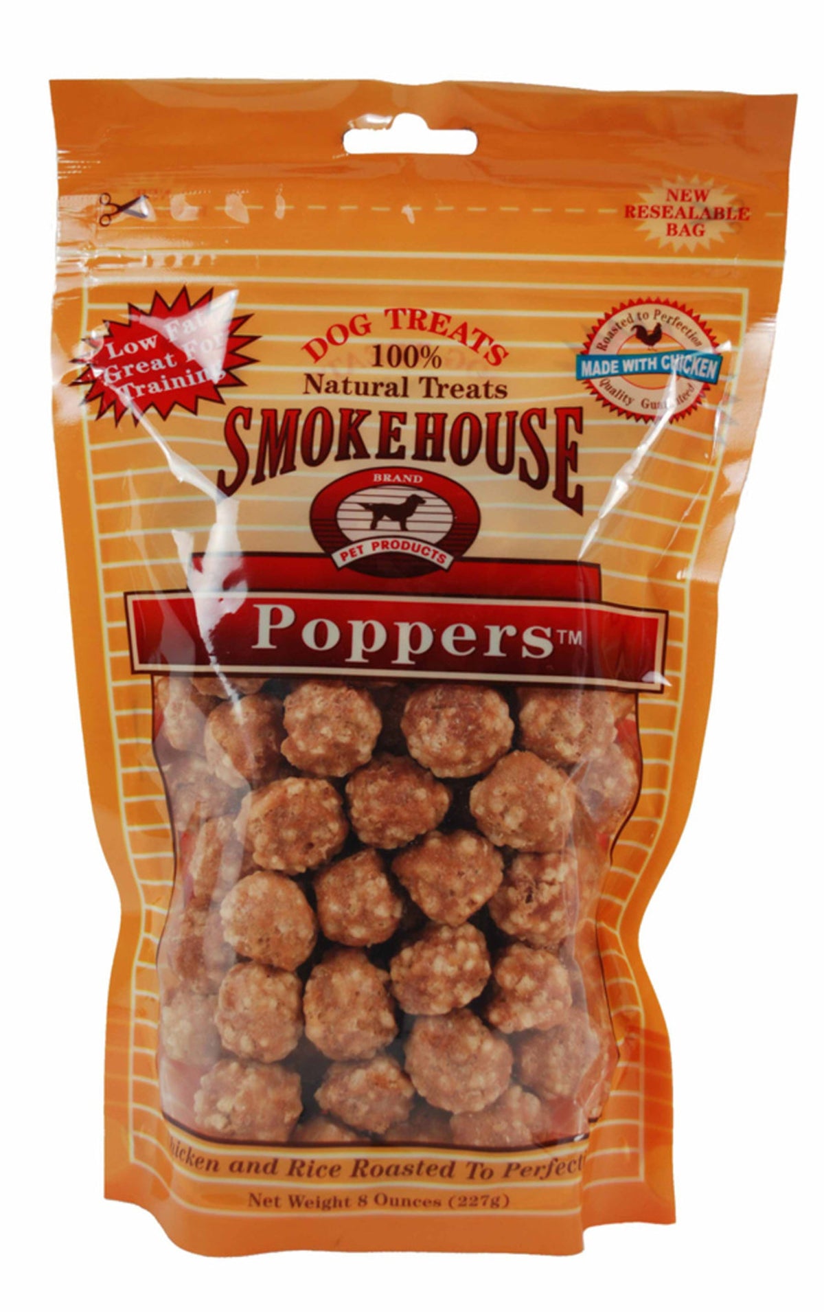 Smokehouse Chicken Poppers 8oz reseal bag