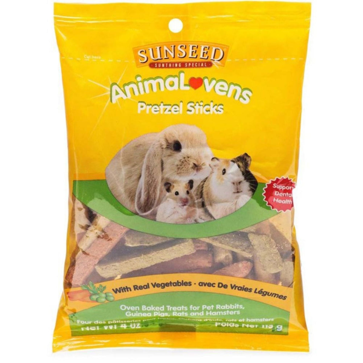 Sun Seed AnimaLovens Small Animal Treats Pretzel Sticks, 1ea/4oz.