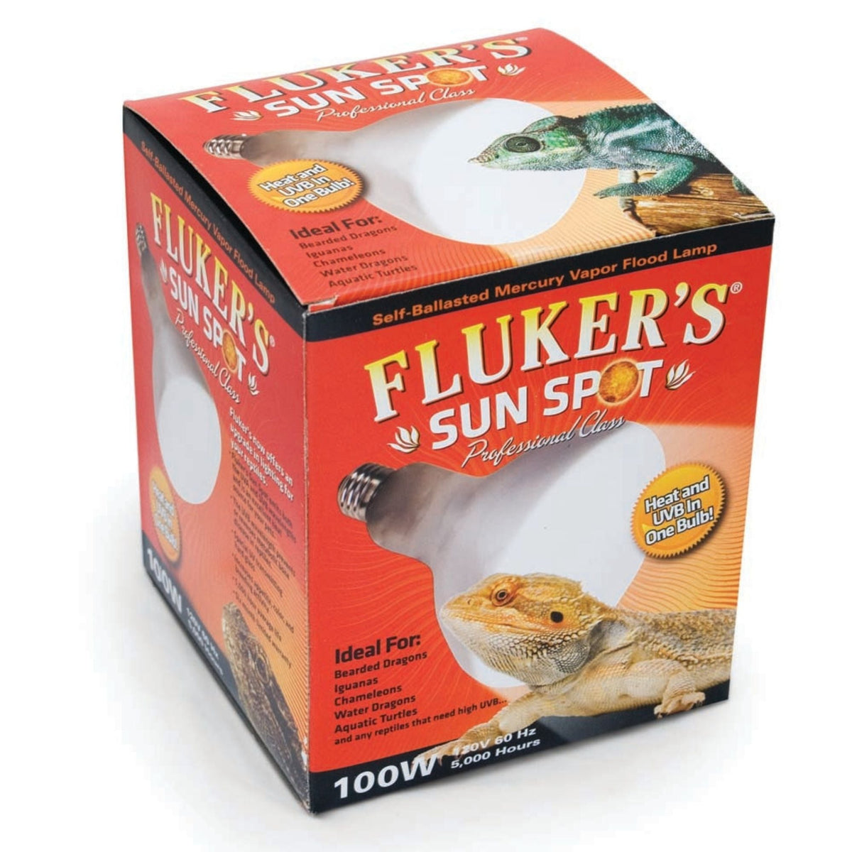 Fluker's Sun Spot Mercury Vapor Bulb White 1ea/100 W