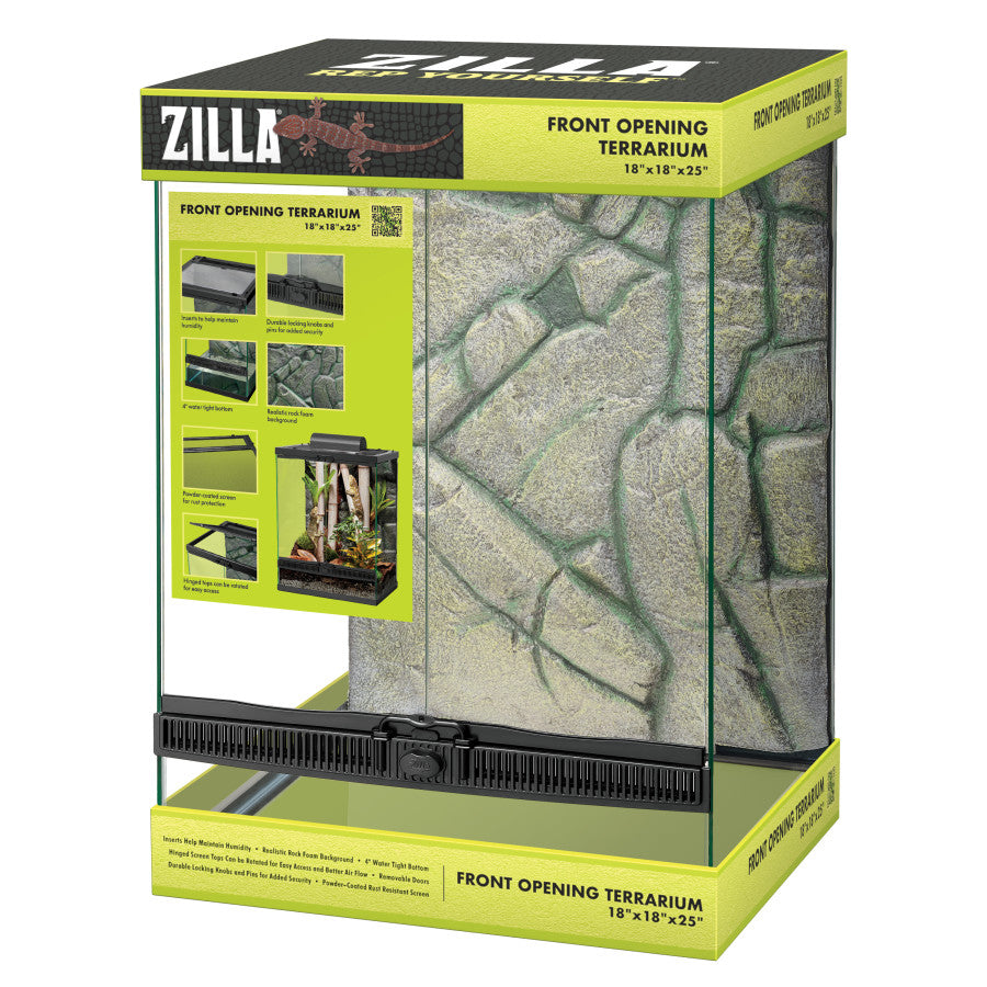 Zilla Front Opening Terrariums 1ea/18 X 18 X 25in.