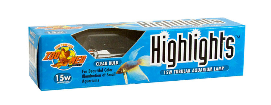 Zoo Med Highlights Incandescent Aquarium Bulb Clear, 1ea/15 W