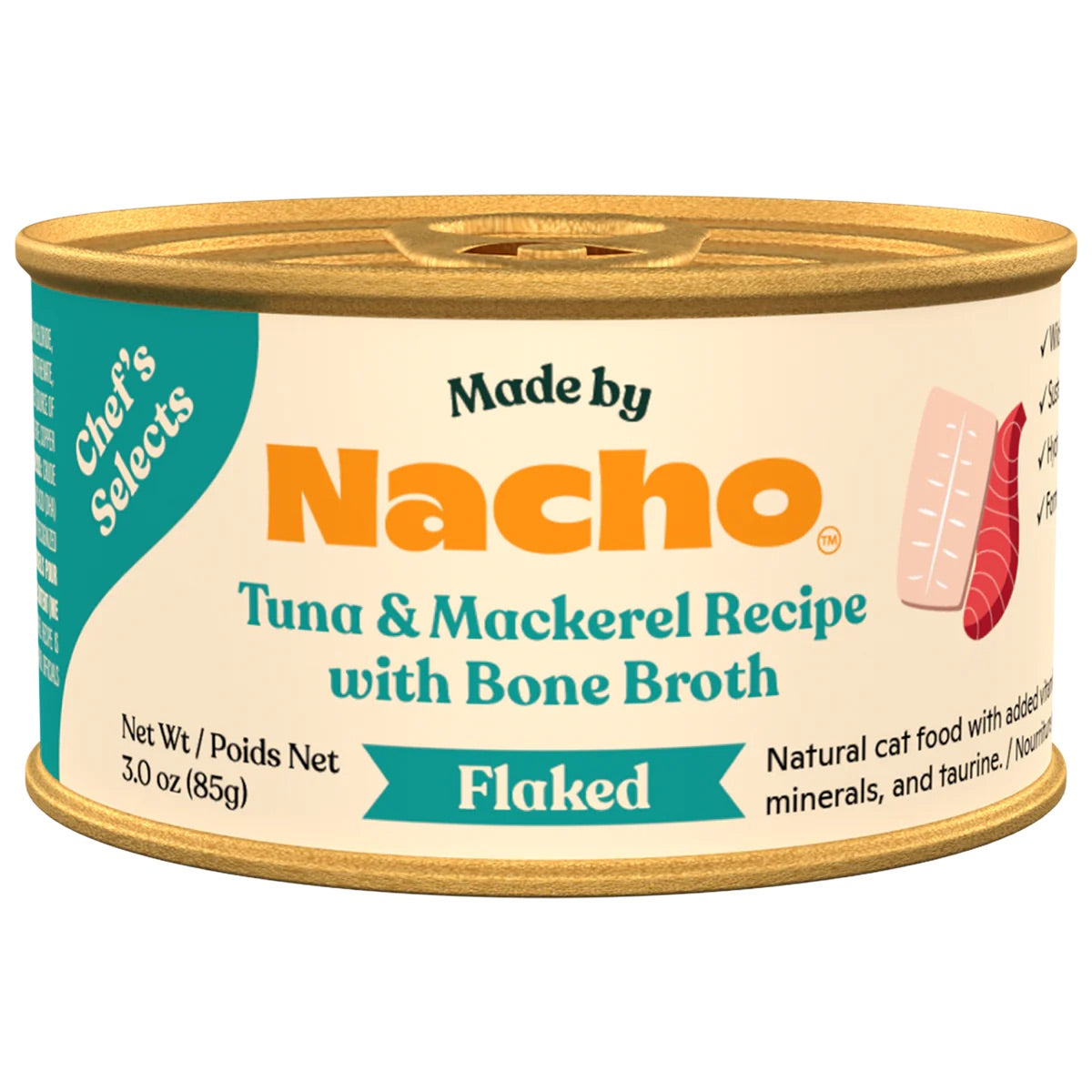 Made By Nacho Tuna & Mackerel In Bone Broth Cat Can (3oz)