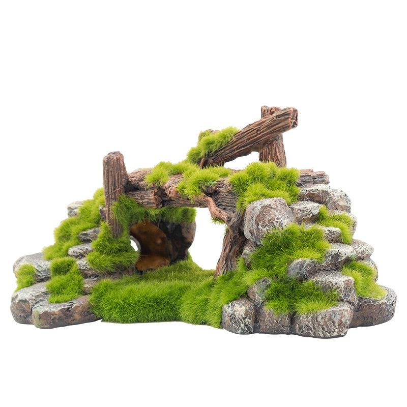 Landscape Stone Flocking Resin Aquarium Decoration