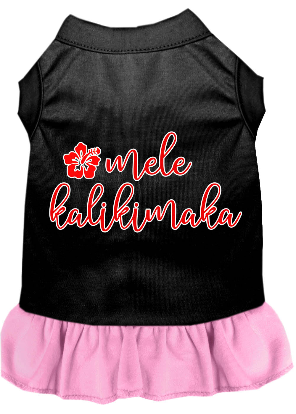 Christmas Pet Dress Screen Printed, "Mele Kalikimaka"