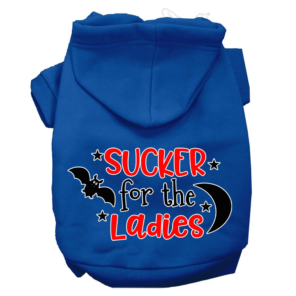 Halloween Pet Hoodie Screen Printed, "Sucker For The Ladies"