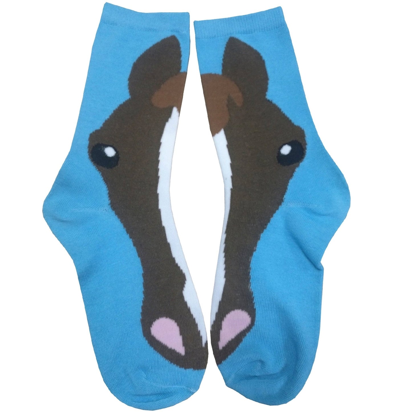 AWST Int'l Ladies' Horse Face Crew Socks- 3 Pack