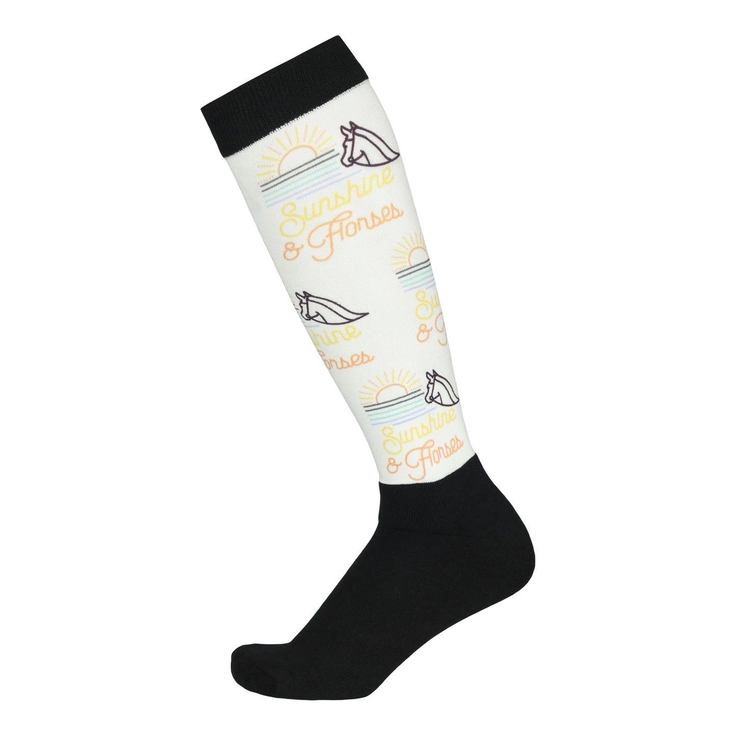 Dapplebay Slick Boot Socks-Sunshine & Horses