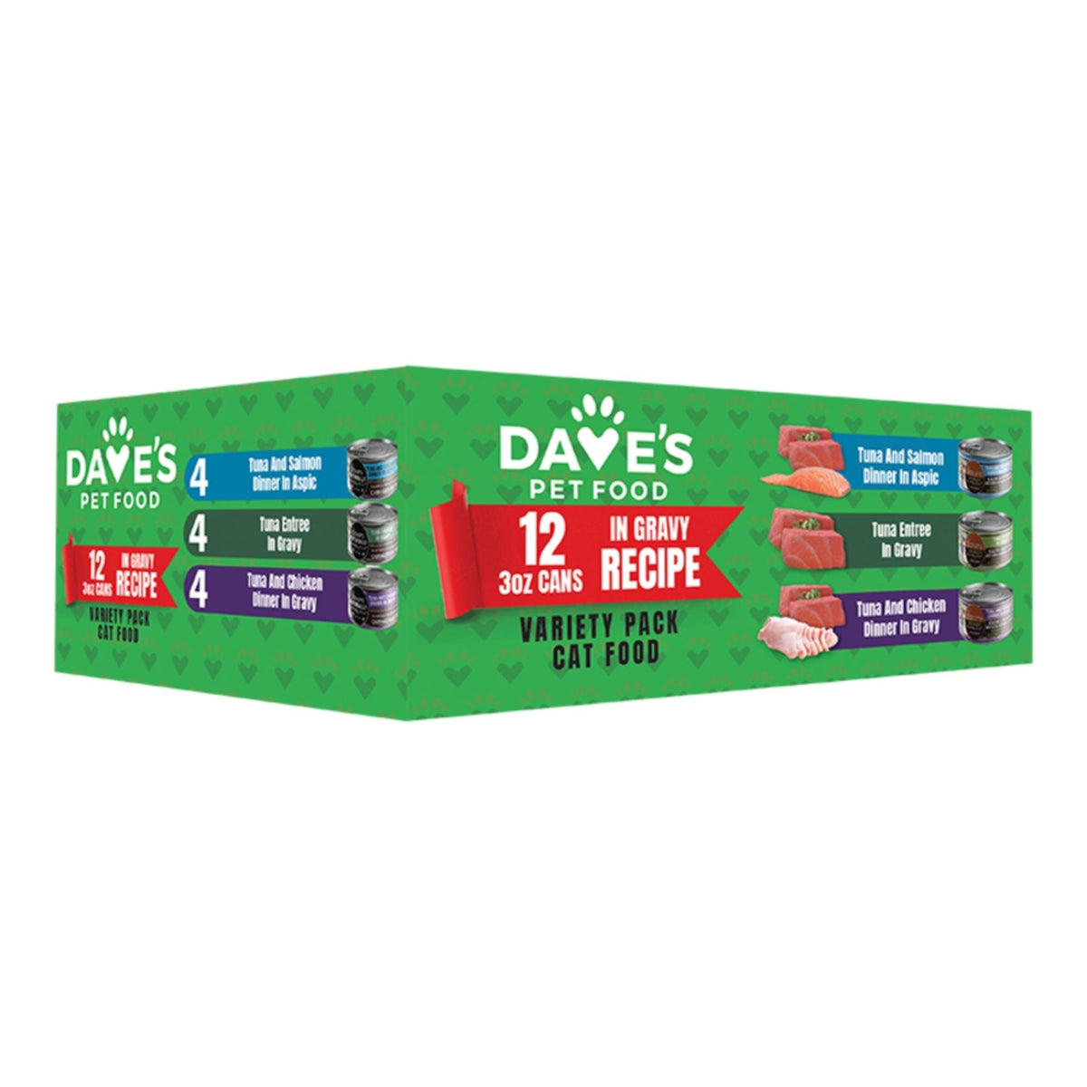 Dave's Pet Food Cat Naturally Healthy 3oz. Variety Pack (Case of 12)
