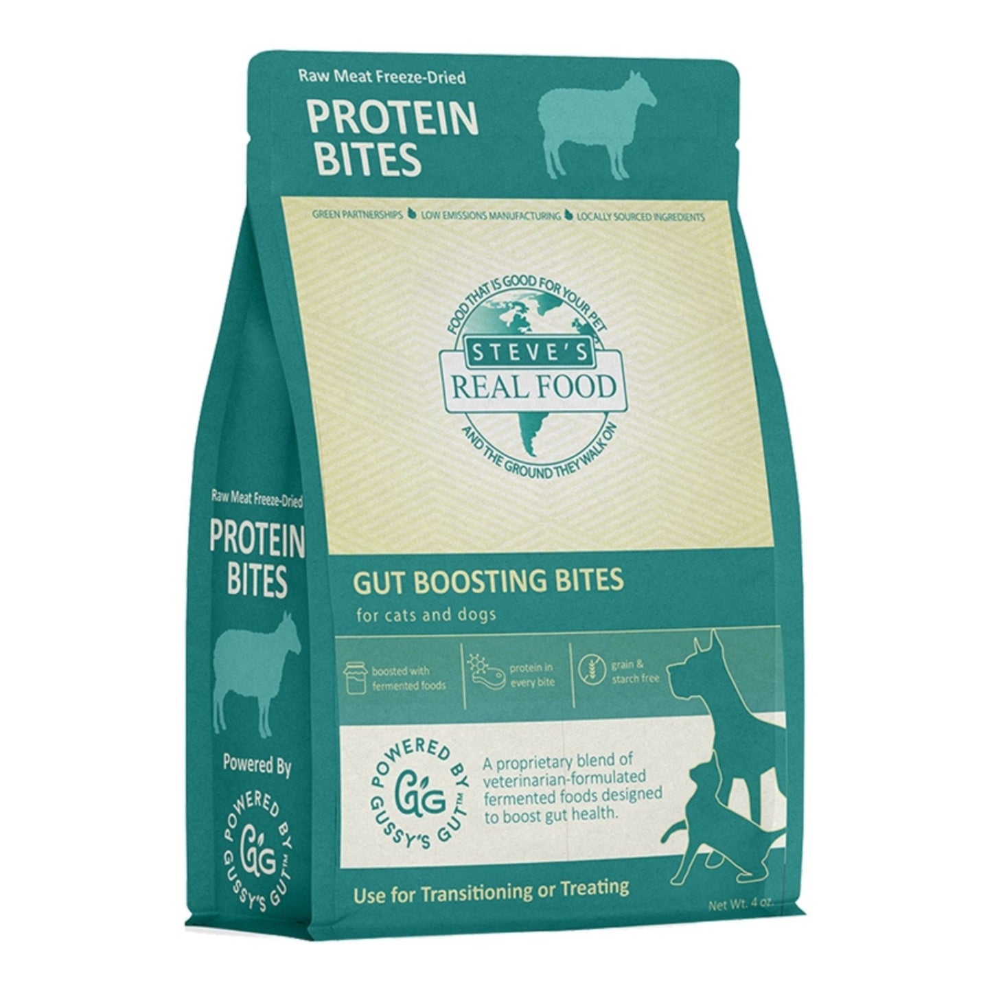 Steve's Real Food Dog & Cat Freeze-Dried Protein Bites Lamb 4oz.
