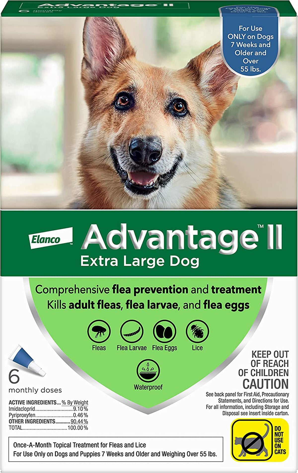 Advantage II Flea Protection X-Large Dog Over 55lbs 6pk