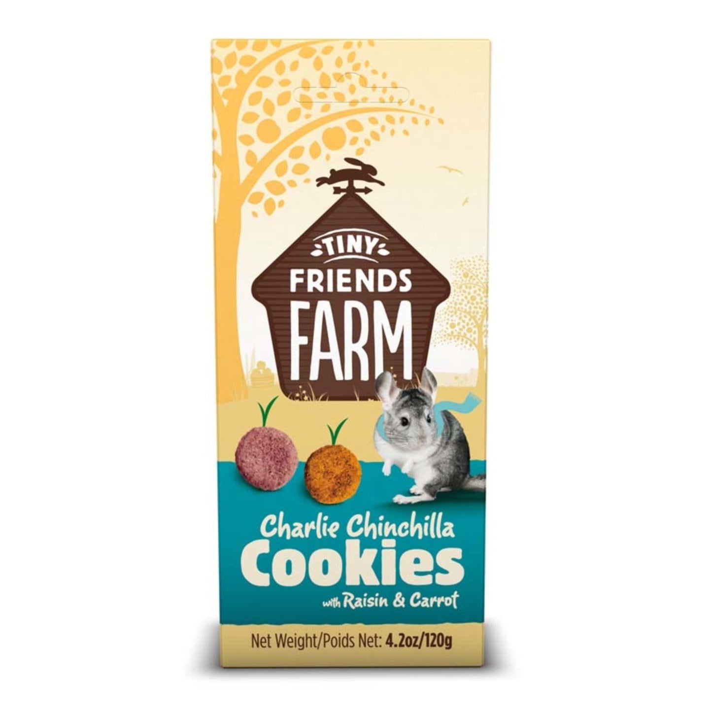 Tiny Friends Farm Charlie Chinchilla Cookies w/Raisin & Carrot 1ea/4.2oz.