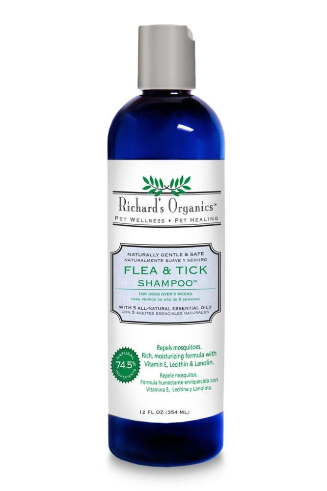 SynergyLabs Richard's Organics Flea and Tick Shampoo 12oz