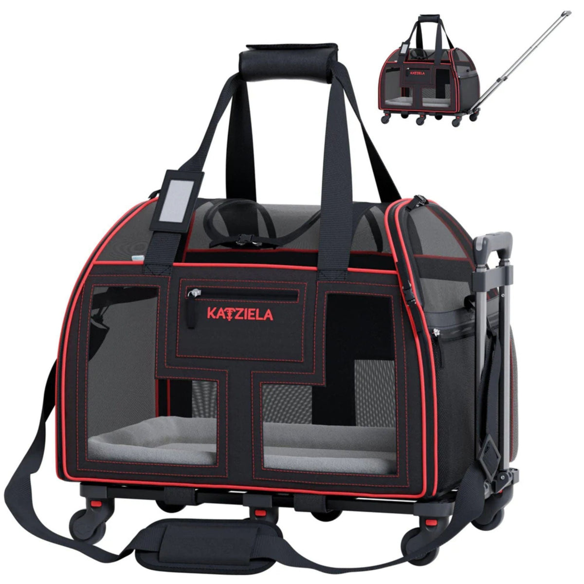 Katziela Luxury Lorry Wheeled Carrier Red