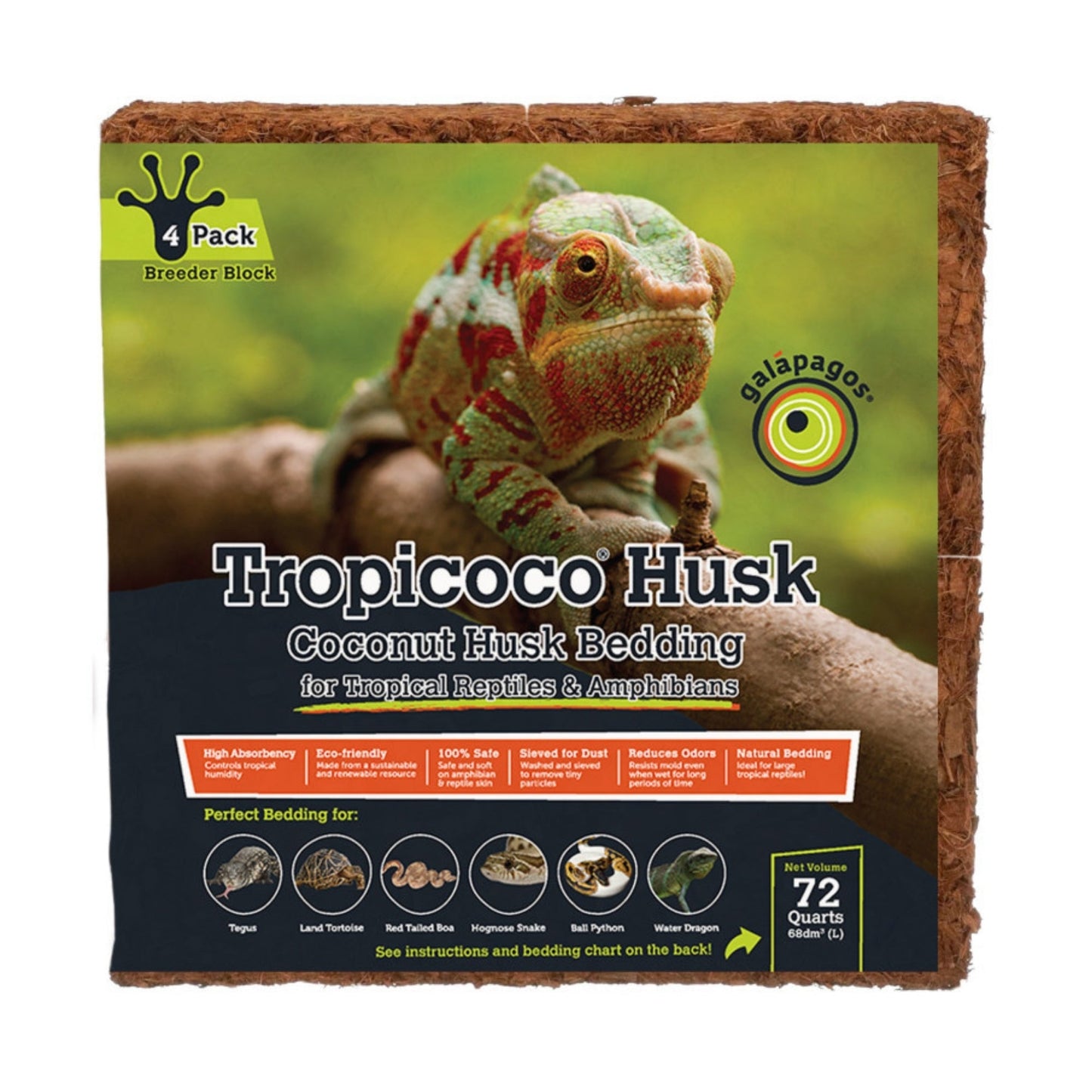 Galapagos Tropicoco Coconut Husk Bedding 1ea/72 qt