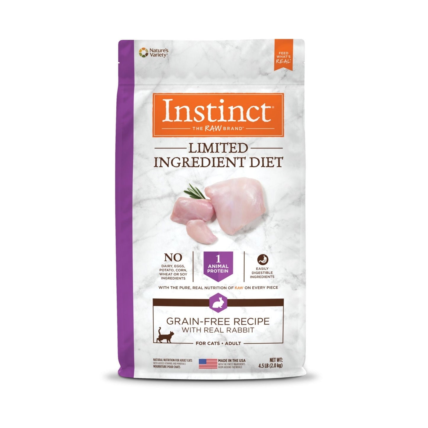 Natures Variety Instinct Cat Limited Ingredients Rabbit Adult Grain-free 4.5Lb