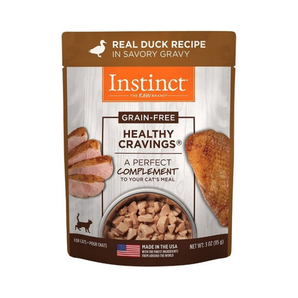 Instinct Cat Pouch Healthy Cravings Duck 3oz. (Case of 24)