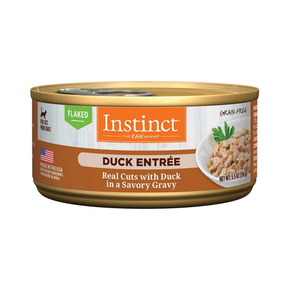 Instinct Cat Duck Flaked Grain-free 5.5oz.(Case of 12)
