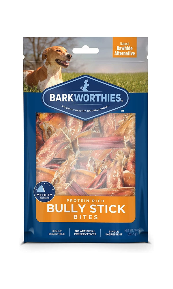 Barkworthies Bully Stick Bites Dog Treat 10oz