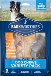 Barkworthies Variety Pack Medium Dog Treats 5pk