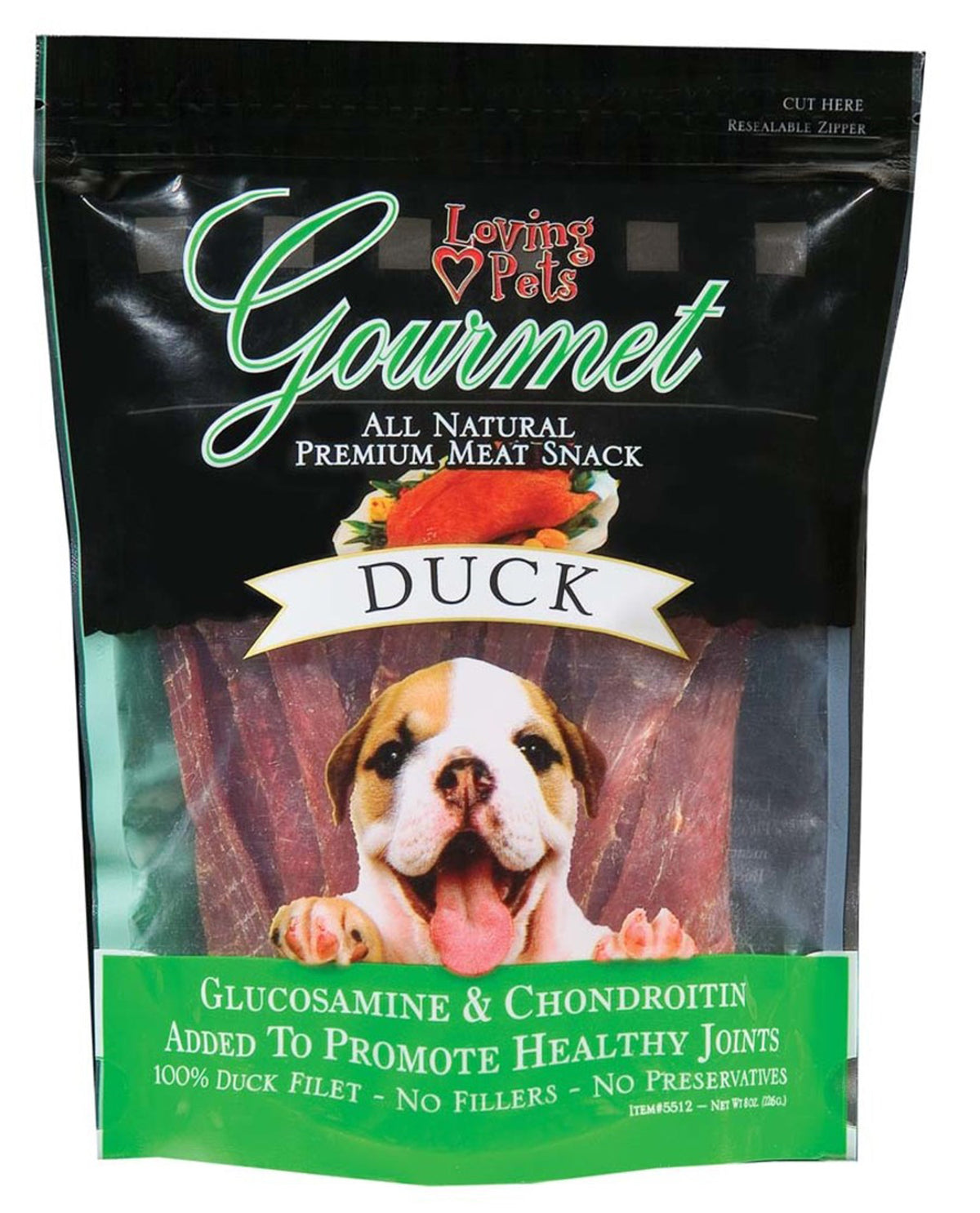 Loving Pets Gourmet Duck Filet Strips Dog Treats 3oz