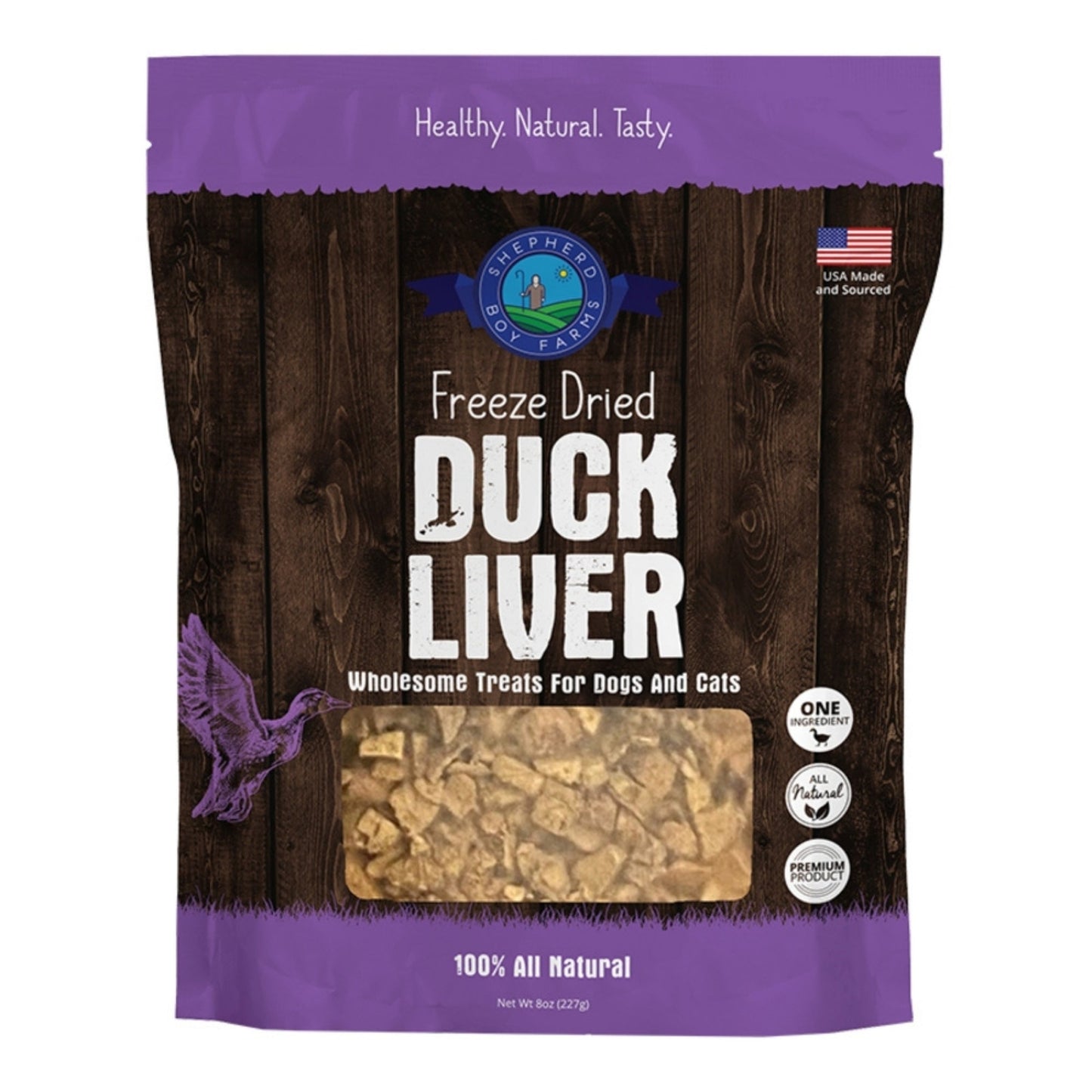 Shepherd Boy Farms Dog & Cat Freeze-Dried Duck Liver 8oz.