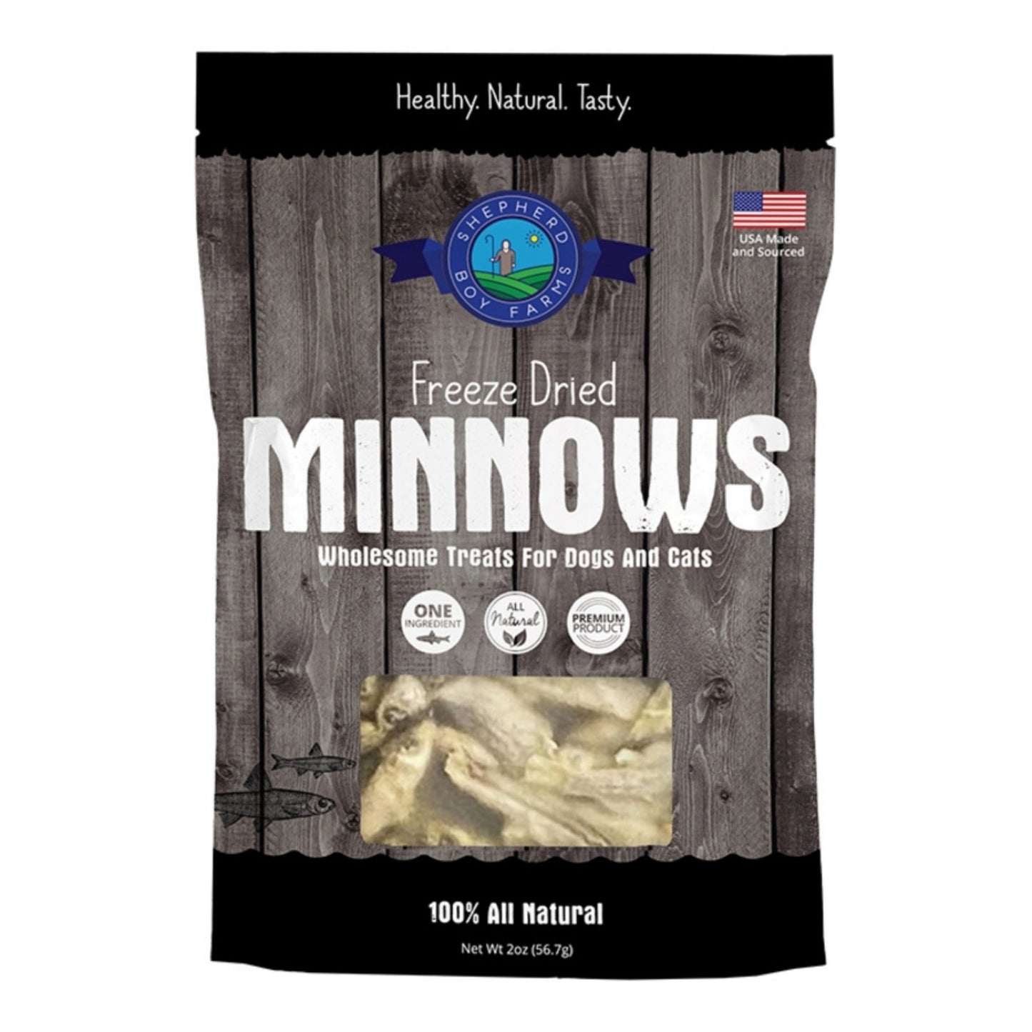Shepherd Boy Farms Dog & Cat Freeze-Dried Minnows 2oz.