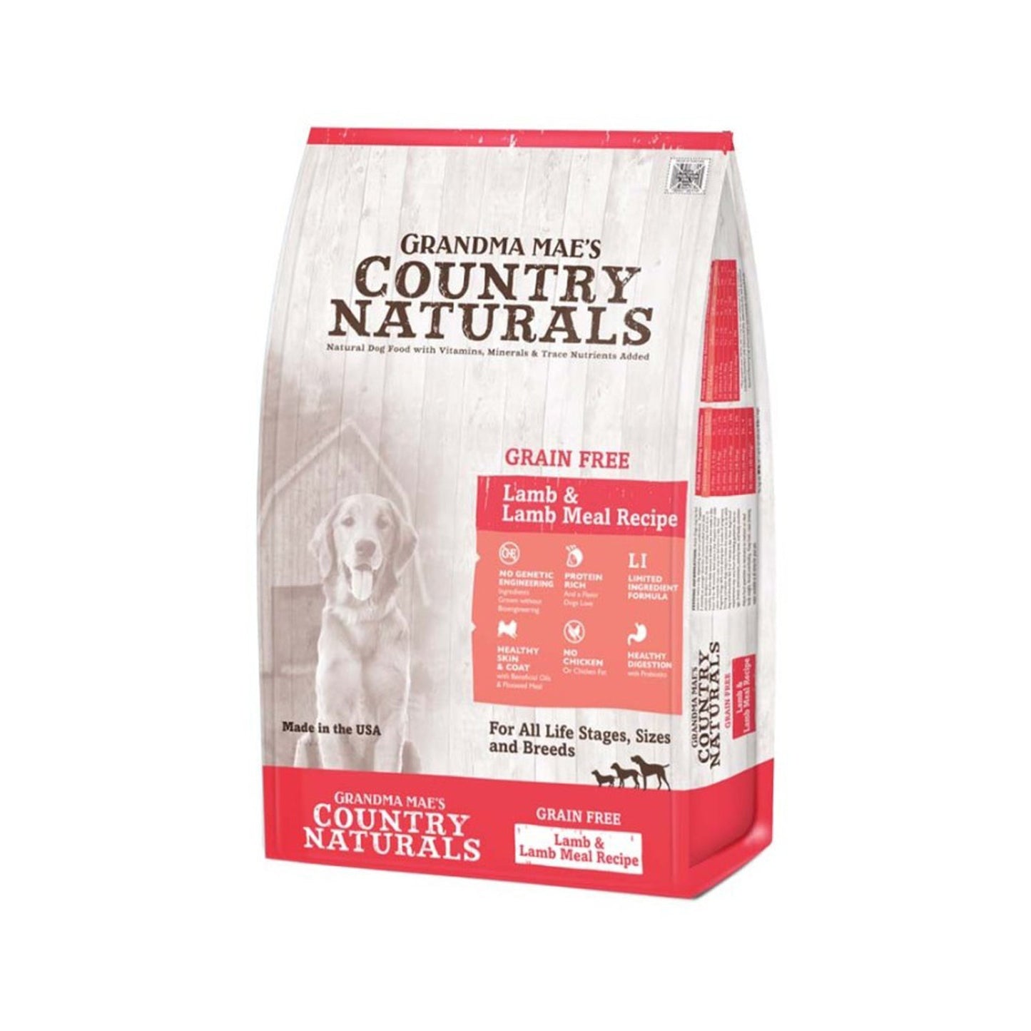 Grandma Mae's Country Naturals Grain Free Lamb & Lamb Meal Recipe 4lb