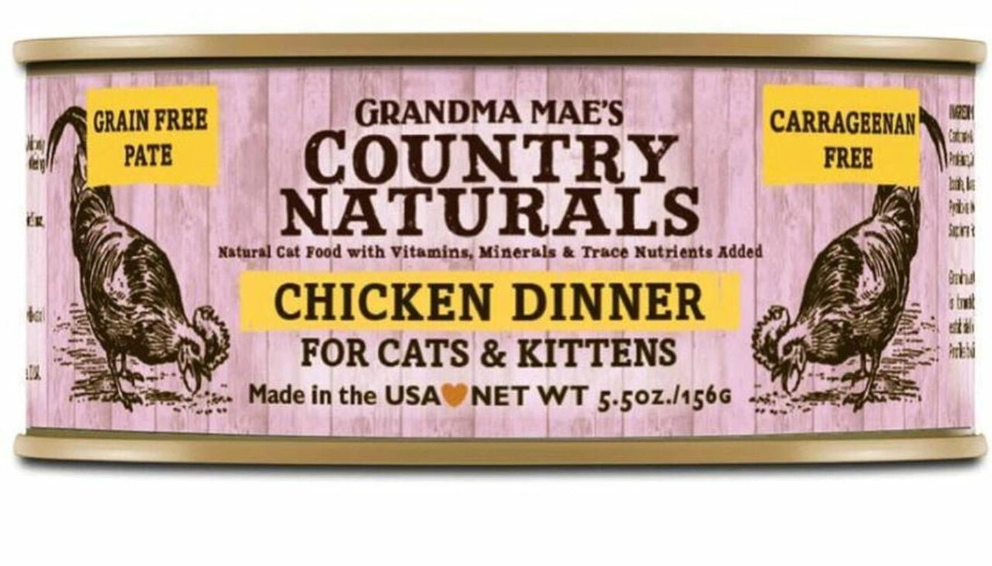 Grandma Mae's Grain Free Chicken Dinner Cat Food 5.5oz