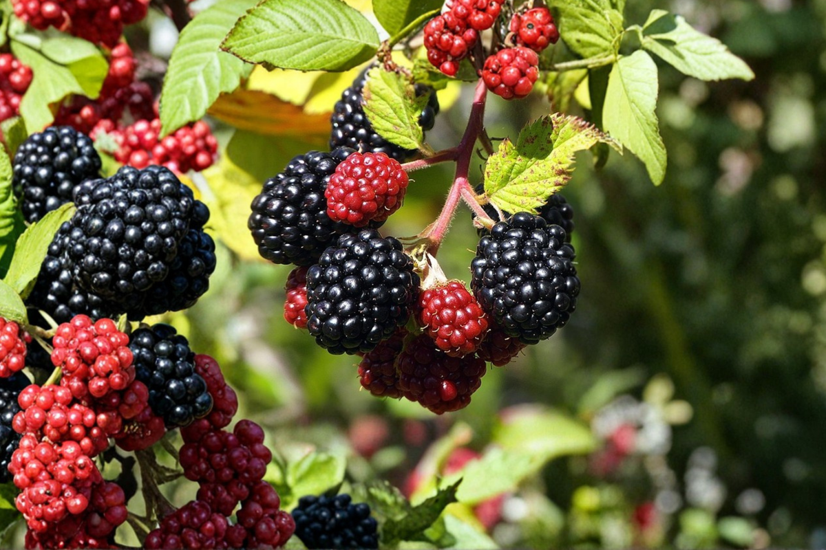 Brazos Blackberry Plant 1 Gallon – Thorny Fruit Shrub for Garden, Backyard Blackberries, Rubus hybrid, Full Sun