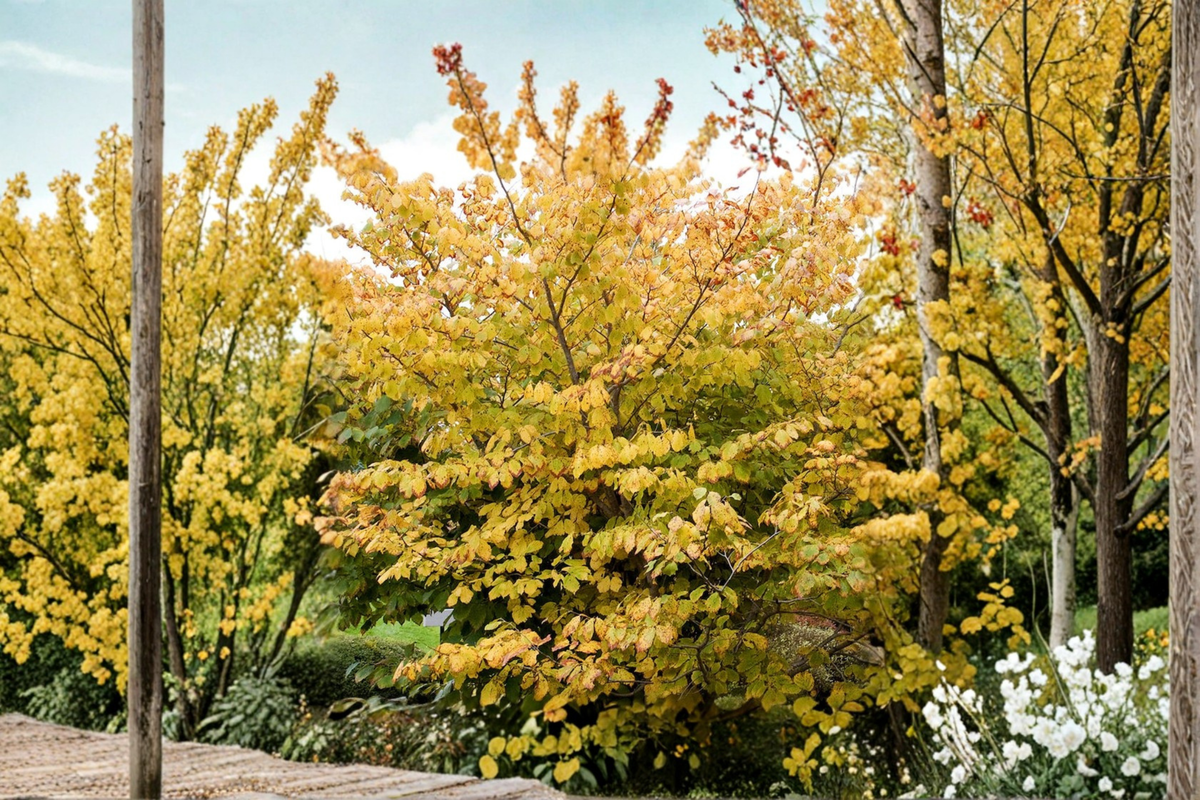 Goldcrest Witch Hazel Live Plant – 10 Inch Graft, Hamamelis mollis, Bright Yellow Winter Blooms, Ornamental Shrub for Garden Landscaping