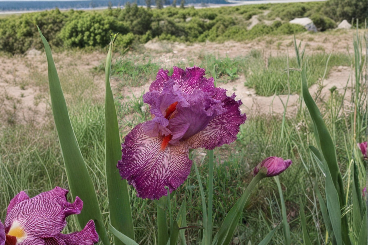 Bearded Iris Rhizomes 3 Pack - Purple Pink Flowering Perennial Garden Plant - Iris germanica ‘Anything Goes’