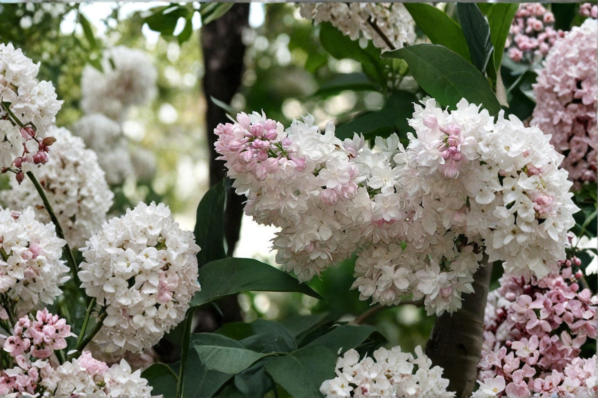 Beauty of Moscow Lilac Live Plant – 1 Gallon Pot Syringa vulgaris ‘Krasavitsa Moskvy’ Double Bloom Fragrant Shrub