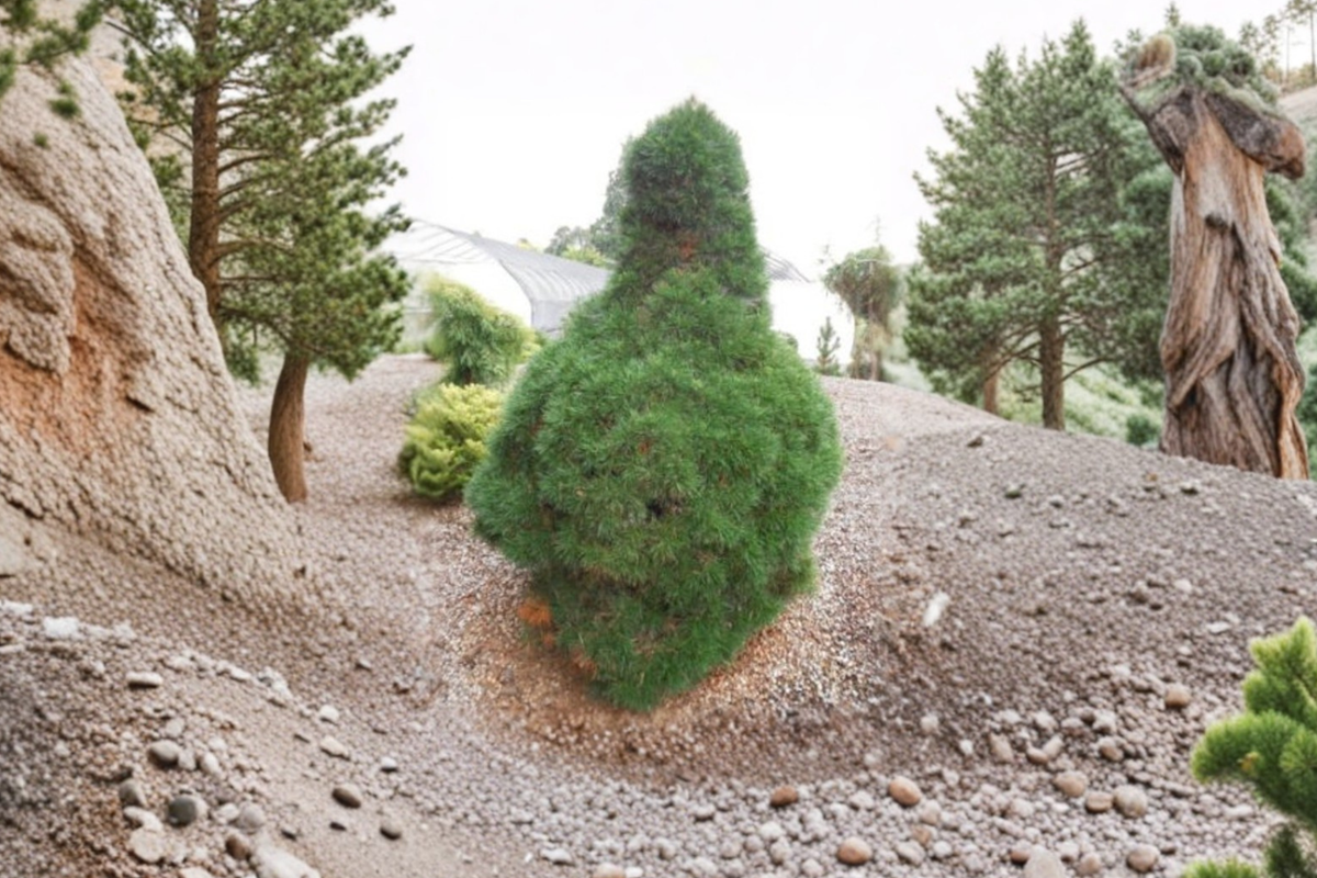 Scotch Pine Live Plant 1 Gallon Pot, Green Penguin Dwarf Evergreen Tree, Pinus sylvestris, Compact Conifer for Garden