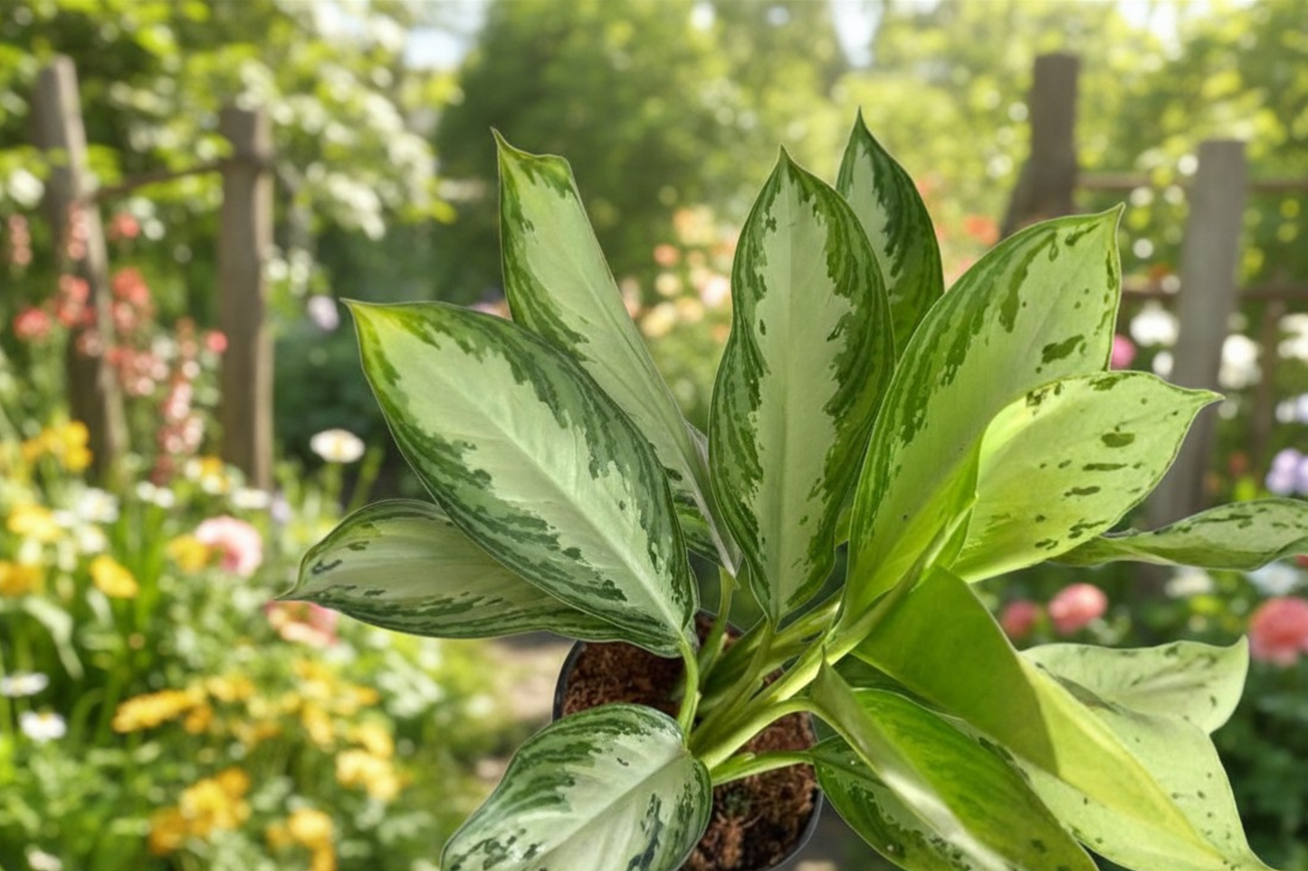 Aglaonema Silver Bay Indoor Plant | 6-Inch Pot | Silver Green Foliage | Tropical Houseplant
