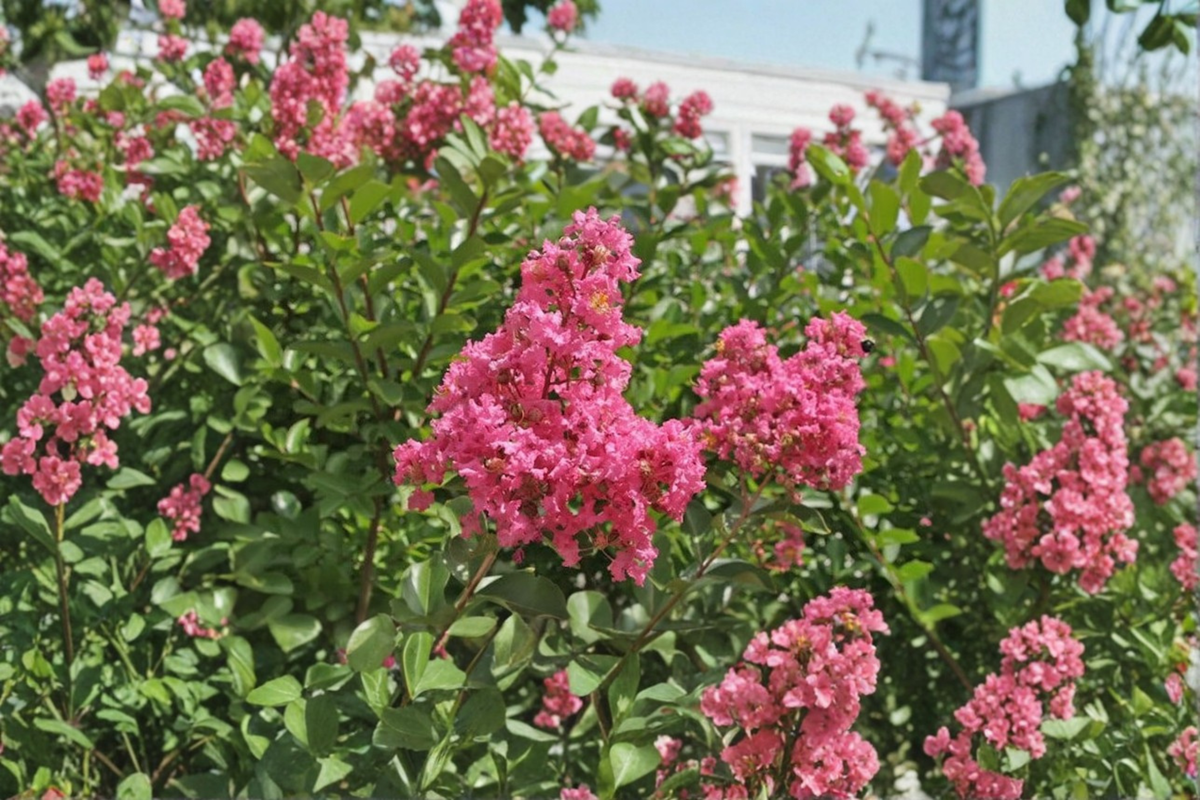 Pink Crape Myrtle ‘Hopi’ Live Plant – 2 Gallon Lagerstroemia indica Flowering Tree for Summer Garden Landscape